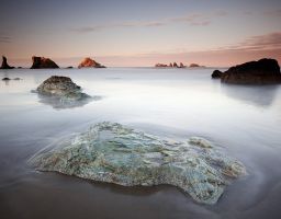 Strand Felsen Meer Sonnenaufgang