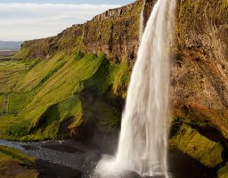 Wasserfall Fluss Fels Berg Gischt