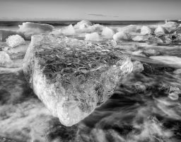 Eis Meer Strand Gletscher Küste Brandung
