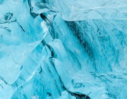 Eis Gletscher Höhle Vulkanasche