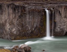 Wasserfall Gischt Fels Fluss Berg