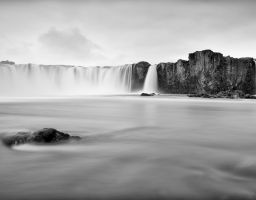 Wasserfall Gischt Fels Fluss