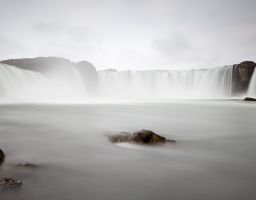 Wasserfall Gischt Fels Fluss