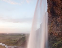 Wasserfall Felsen Gischt Klippe