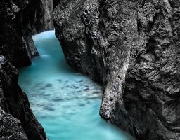 Wasser Fluss Bach Fels Schlucht Canyon