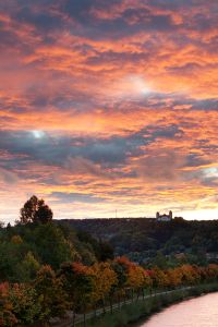 Abendstimmung Herbst Kanal Sonnenuntergang