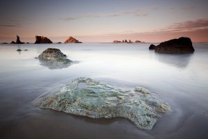 Strand Felsen Meer Sonnenaufgang