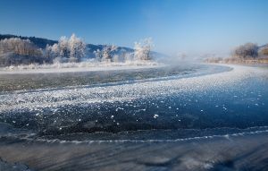 Winter Fluss Eis Bach