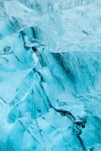 Eis Gletscher Höhle Vulkanasche