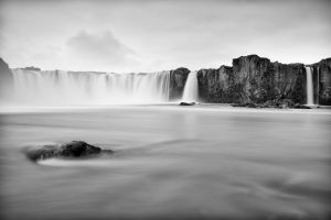 Wasserfall Gischt Fels Fluss
