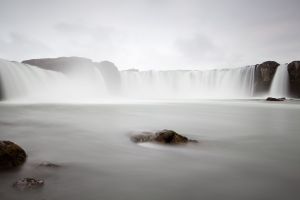 Wasserfall Gischt Fels Fluss