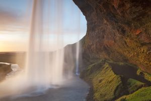 Wasserfall Felsen Gischt Klippe