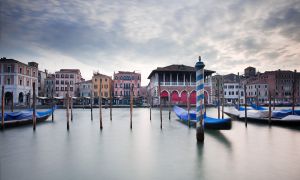 Lagune Wasser Palast Gondel Haus