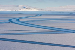 See Eis Berge Spuren