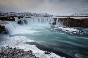 Fluss Goðafoss Wasserfall Island