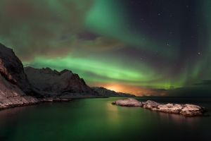 Polarlicht Meer Nordlicht